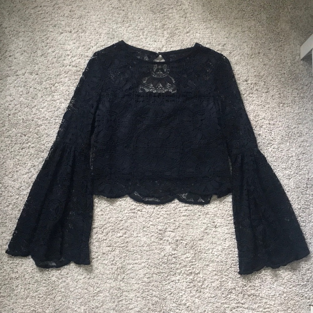 Black crop top